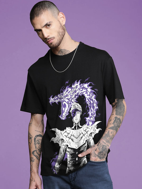 Bleach Aizen Unisex Oversized Black T Shirt