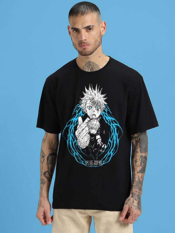 Gojo Satoru Jujutsu Kaisen Unisex Oversized Black T Shirt